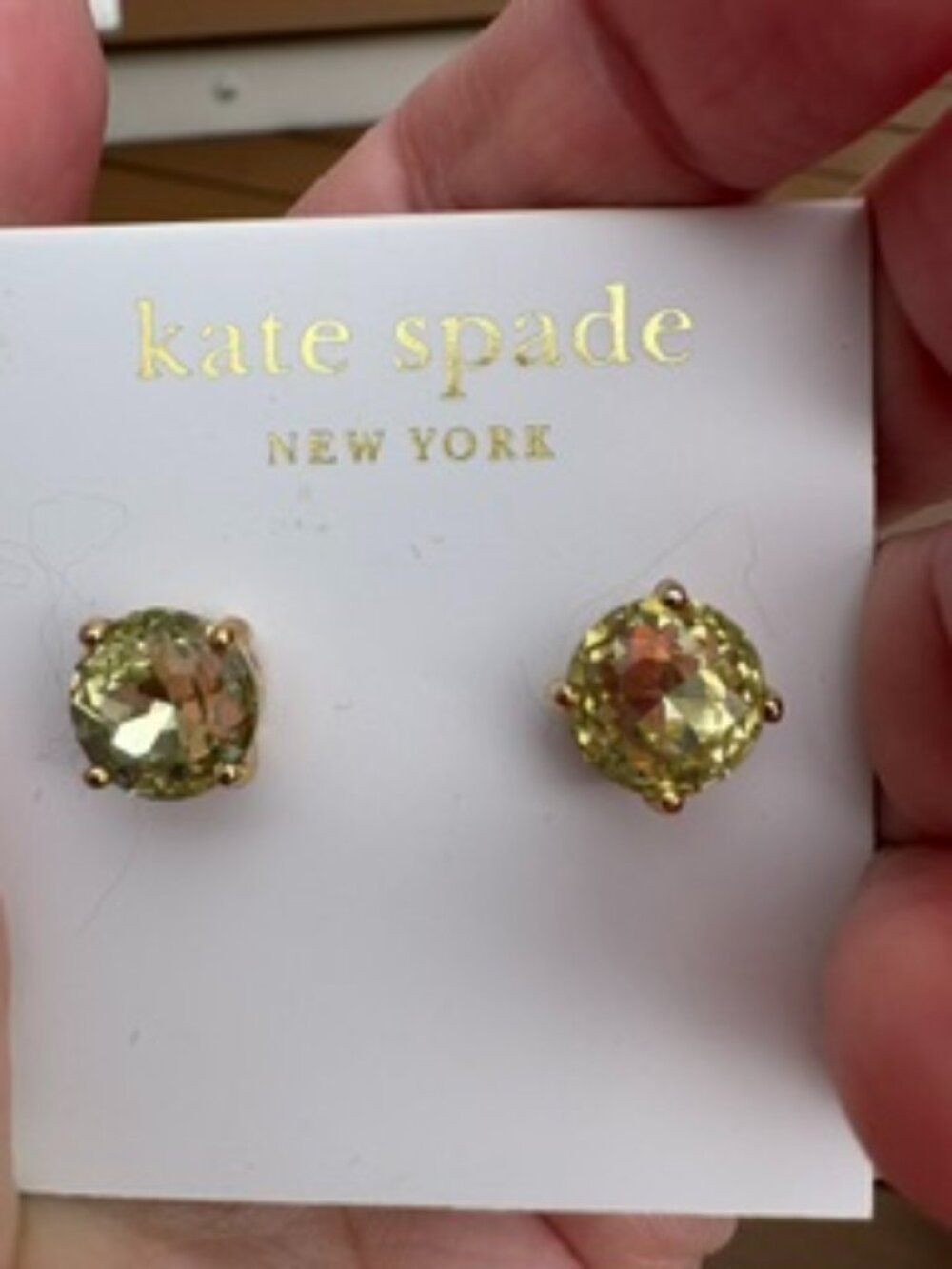 NWT Kate Spade New York round stone earrings